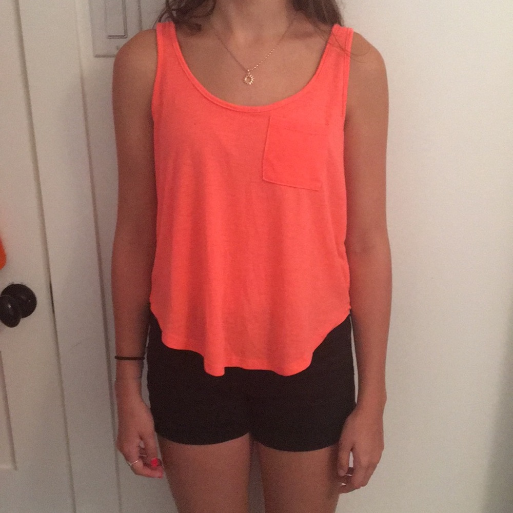 Orange flash tank top